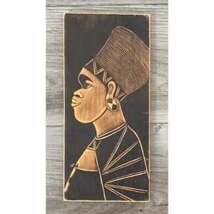 South Africa wood burning art native Umhlanga 1984 Tribal